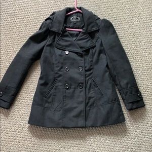 Woman’s hooded pea coat